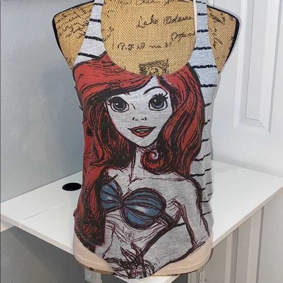 Disney Tops - Disney Little mermaid Sleeveless top Gray Medium